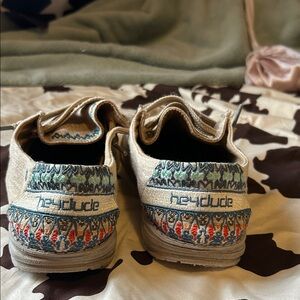 Hey Dude womens Moccasins with Colorful Embroidery